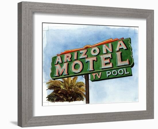 Arizona Motel on 6th Avenue, 2004-Lucy Masterman-Framed Giclee Print