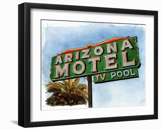 Arizona Motel on 6th Avenue, 2004-Lucy Masterman-Framed Giclee Print