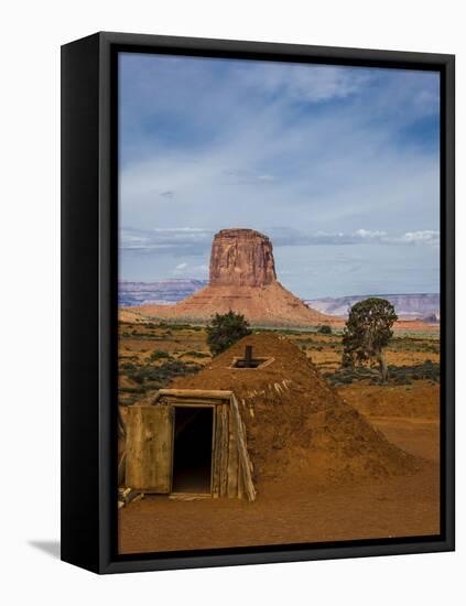 Arizona, Navajo Reservation, Monument Valley, Native American Hogan'S-Jerry Ginsberg-Framed Premier Image Canvas