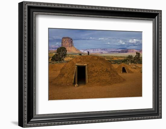 Arizona, Navajo Reservation, Monument Valley, Native American Hogan'S-Jerry Ginsberg-Framed Photographic Print