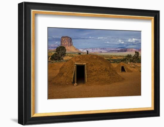 Arizona, Navajo Reservation, Monument Valley, Native American Hogan'S-Jerry Ginsberg-Framed Photographic Print