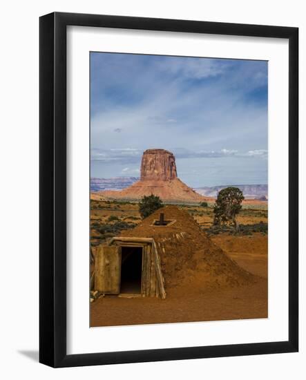 Arizona, Navajo Reservation, Monument Valley, Native American Hogan'S-Jerry Ginsberg-Framed Photographic Print