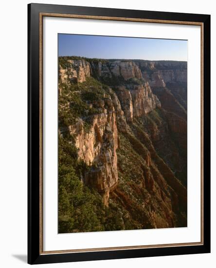 Arizona, North Rim, Eroded Face of Cape Final at Sunrise, View from Cape Royal-John Barger-Framed Photographic Print