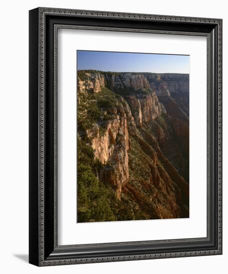 Arizona, North Rim, Eroded Face of Cape Final at Sunrise, View from Cape Royal-John Barger-Framed Photographic Print