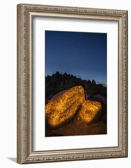 Arizona, Painted Rock Petroglyph Site. Rocks Covered with Petroglyphs-Cathy & Gordon Illg-Framed Photographic Print