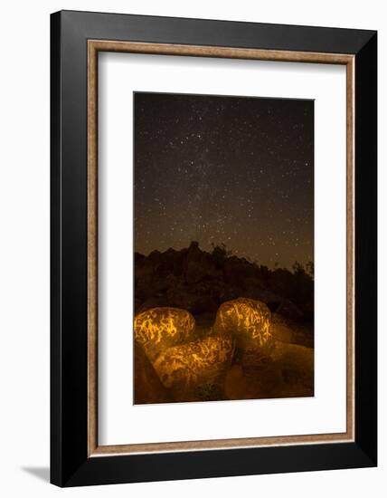 Arizona, Painted Rock Petroglyph Site. Rocks Covered with Petroglyphs-Cathy & Gordon Illg-Framed Photographic Print