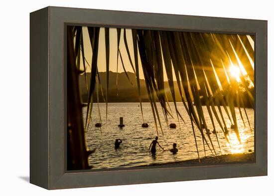 Arizona, Rte 66 Expedition, Cattail Cove State Park on Lake Havasu at Sunset-Alison Jones-Framed Premier Image Canvas