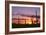 Arizona, Saguaro National Park, Saguaro Cacti are Silhouetted at Sunset in the Tucson Mountains-John Barger-Framed Photographic Print