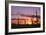 Arizona, Saguaro National Park, Saguaro Cacti are Silhouetted at Sunset in the Tucson Mountains-John Barger-Framed Photographic Print