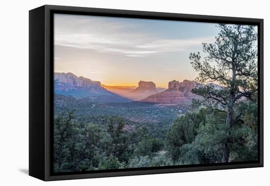 Arizona, Sedona. Cathedral Rock at sunrise-Rob Tilley-Framed Premier Image Canvas