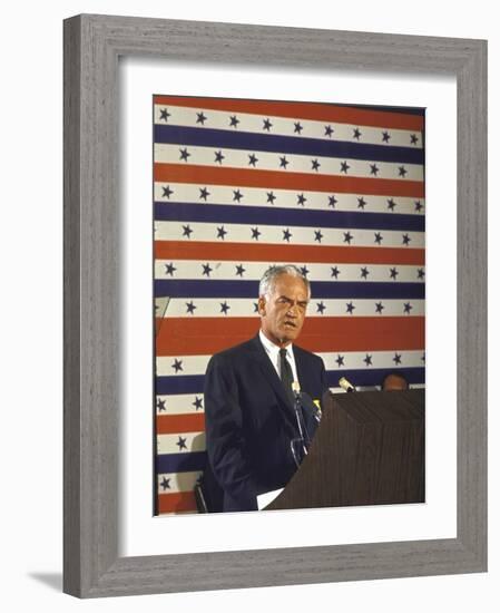 Arizona Senator Barry Goldwater Speaking During Campaign Bid For Republican Presidential Nomination-Art Rickerby-Framed Photographic Print