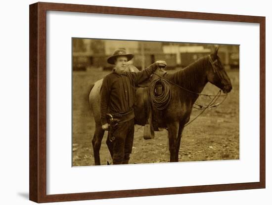 Arizona Sheriff With Revolver Ca 1880s-1890s.-J.C. Burge-Framed Art Print