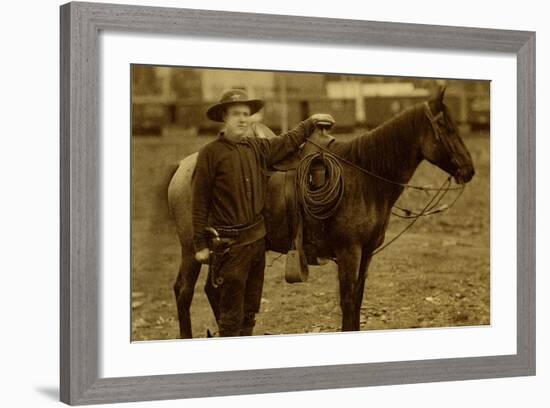 Arizona Sheriff With Revolver Ca 1880s-1890s.-J.C. Burge-Framed Art Print