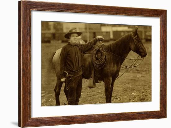 Arizona Sheriff With Revolver Ca 1880s-1890s.-J.C. Burge-Framed Art Print