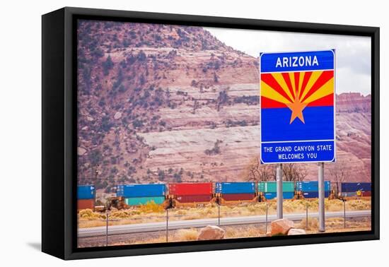 Arizona State Entrance Sign-duallogic-Framed Premier Image Canvas