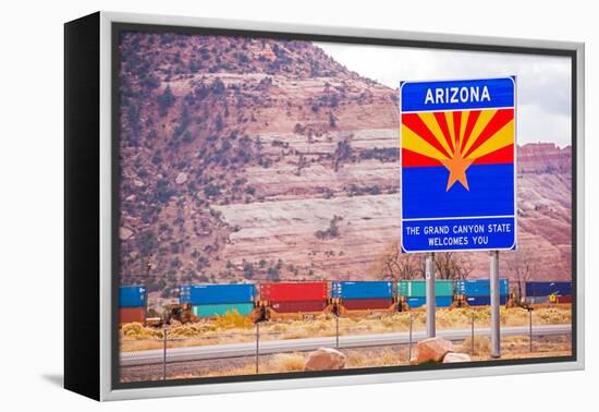 Arizona State Entrance Sign-duallogic-Framed Premier Image Canvas