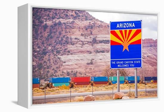Arizona State Entrance Sign-duallogic-Framed Premier Image Canvas