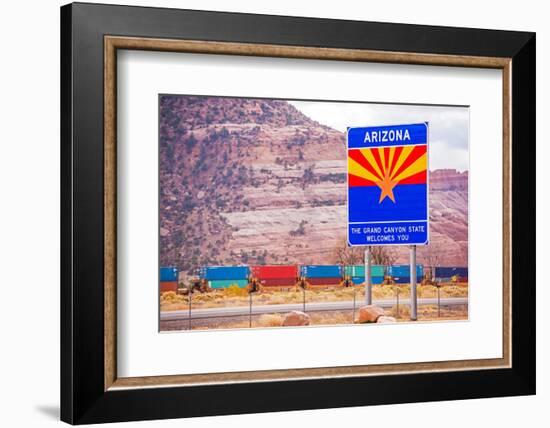 Arizona State Entrance Sign-duallogic-Framed Photographic Print