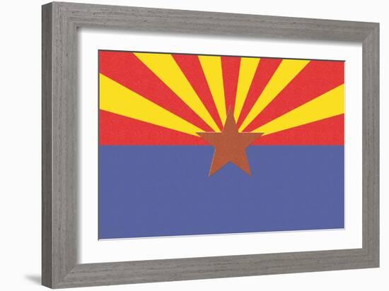 Arizona State Flag-Lantern Press-Framed Art Print