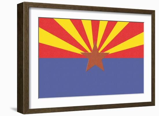 Arizona State Flag-Lantern Press-Framed Art Print