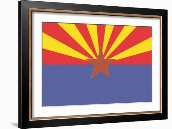 Arizona State Flag-Lantern Press-Framed Art Print