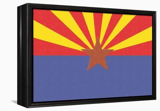 Arizona State Flag-Lantern Press-Framed Stretched Canvas