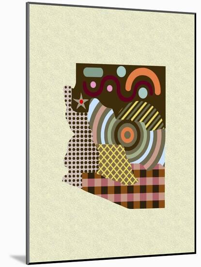 Arizona State Map-Lanre Adefioye-Mounted Giclee Print