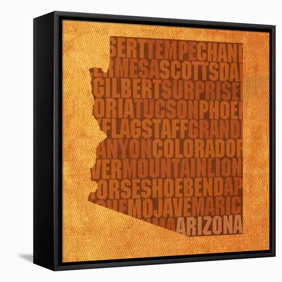 Arizona State Words-David Bowman-Framed Premier Image Canvas