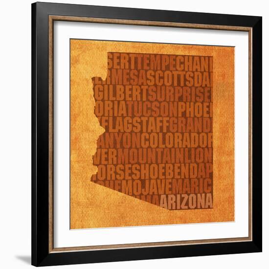 Arizona State Words-David Bowman-Framed Giclee Print