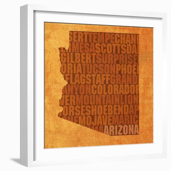 Arizona State Words-David Bowman-Framed Giclee Print