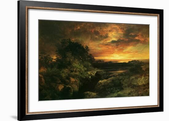 Arizona Sunset Near The Grand Canyon-Thomas Moran-Framed Art Print