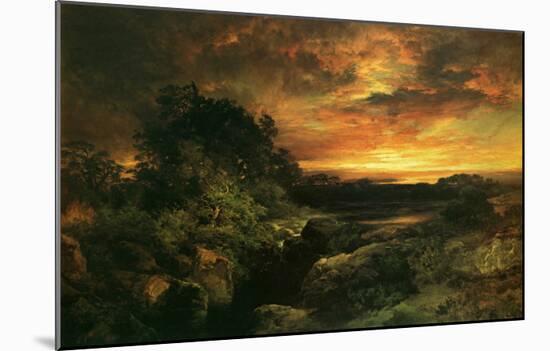 Arizona Sunset Near The Grand Canyon-Thomas Moran-Mounted Art Print