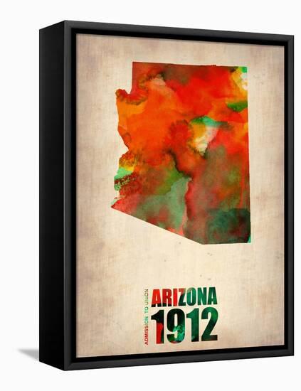 Arizona Watercolor Map-NaxArt-Framed Stretched Canvas