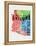 Arizona Watercolor Word Cloud-NaxArt-Framed Stretched Canvas