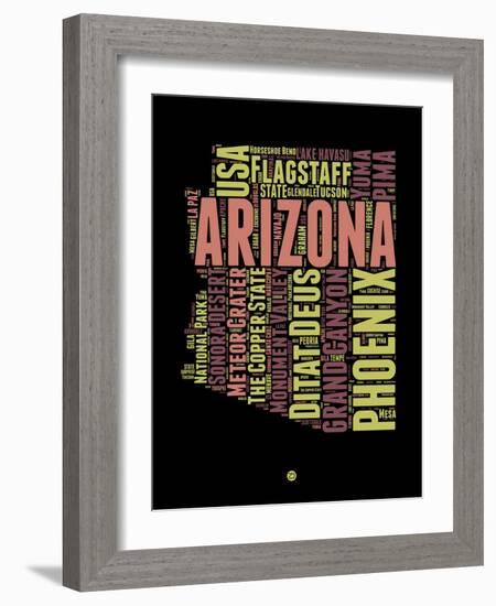 Arizona Word Cloud 1-NaxArt-Framed Art Print