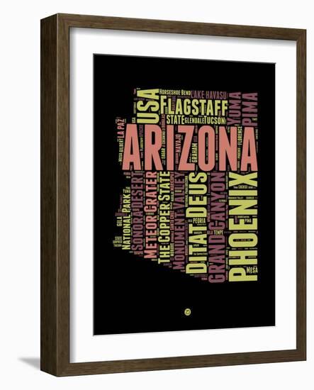 Arizona Word Cloud 1-NaxArt-Framed Art Print