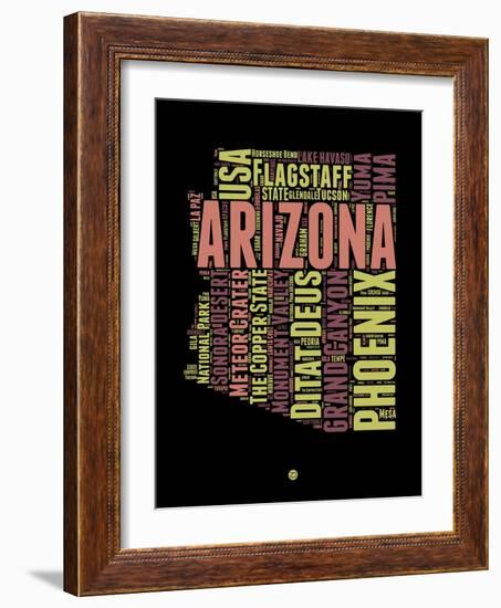 Arizona Word Cloud 1-NaxArt-Framed Art Print