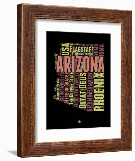 Arizona Word Cloud 1-NaxArt-Framed Art Print