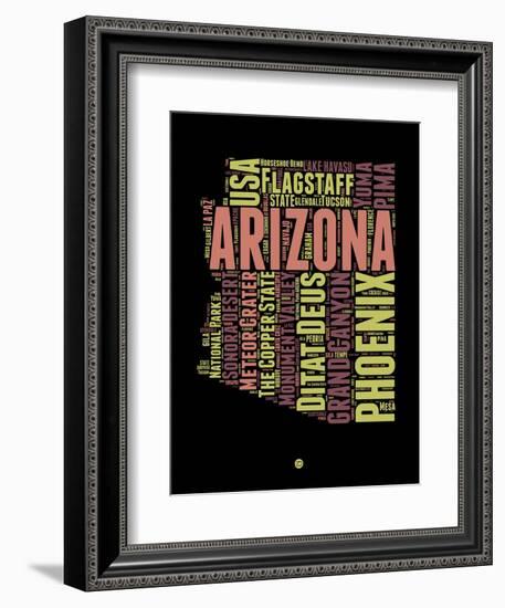 Arizona Word Cloud 1-NaxArt-Framed Art Print