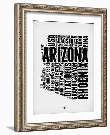 Arizona Word Cloud 2-NaxArt-Framed Art Print