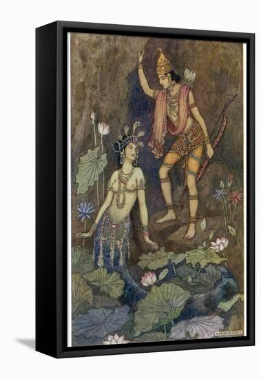 Arjuna and Nymph-Warwick Goble-Framed Premier Image Canvas