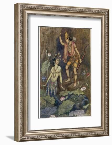 Arjuna and Nymph-Warwick Goble-Framed Photographic Print