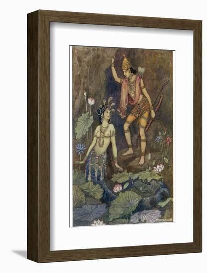 Arjuna and Nymph-Warwick Goble-Framed Photographic Print
