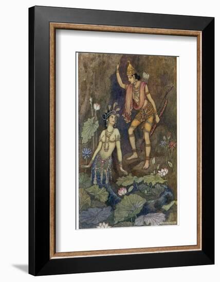 Arjuna and Nymph-Warwick Goble-Framed Photographic Print