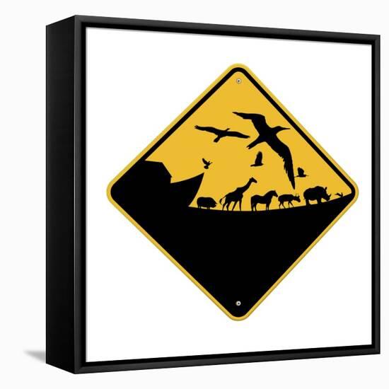 Ark Crossing Sign-J Hovenstine Studios-Framed Premier Image Canvas