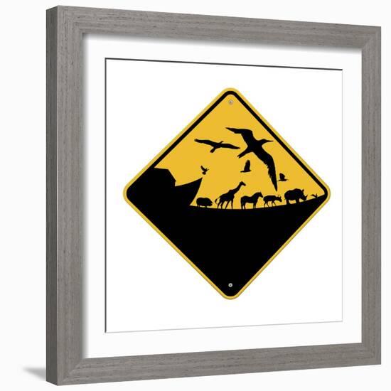 Ark Crossing Sign-J Hovenstine Studios-Framed Giclee Print