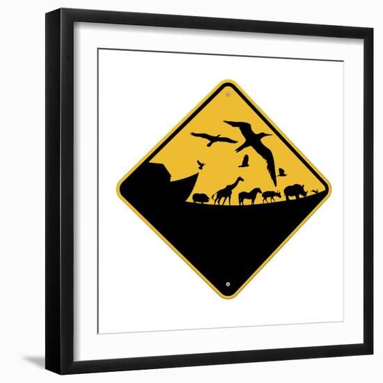 Ark Crossing Sign-J Hovenstine Studios-Framed Giclee Print