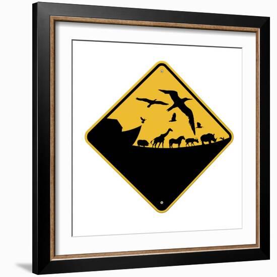 Ark Crossing Sign-J Hovenstine Studios-Framed Giclee Print