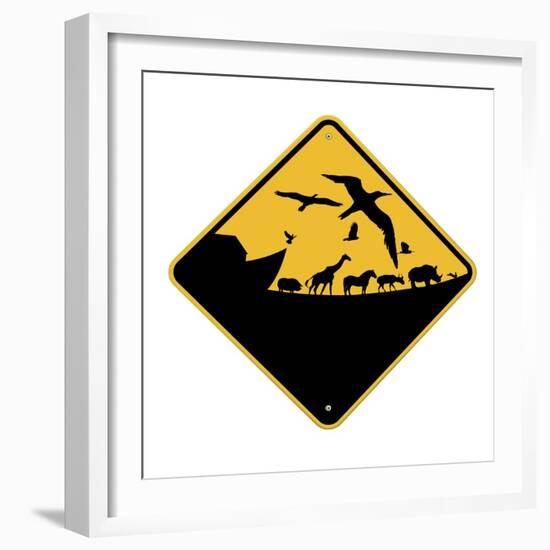 Ark Crossing Sign-J Hovenstine Studios-Framed Giclee Print