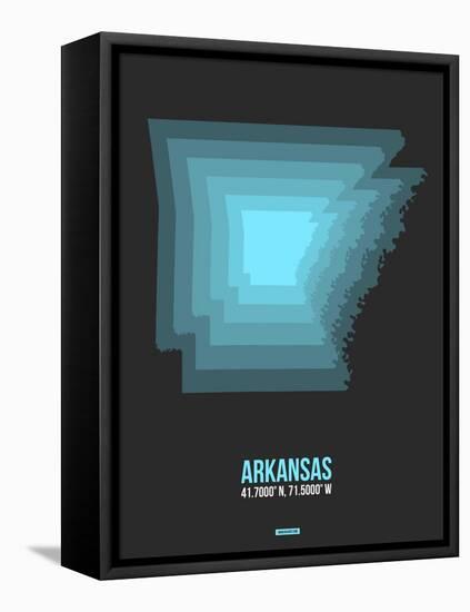 Arkansas Radiant Map 4-NaxArt-Framed Stretched Canvas